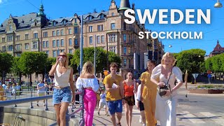 4K Sweden Summer Walk 🇸🇪 Most Upscale Areas of Stockholm  Östermalm Stureplan amp Strandvägen [upl. by Kondon]