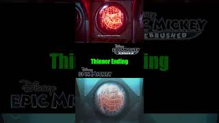 Thinner Ending Comparison  Epic Mickey Rebrushed [upl. by Ameg]