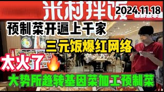 狂開千家店，全靠預製菜撐場！3元窮人飯爆紅，米村拌飯如何“攻占”打工人食堂？最极限的时代预制菜大势所趋，底层谁也躲不掉，转基因的食物加工成预制菜的时代了，大伙都好好活着吧！ [upl. by Salohcim]