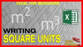 How to write square units  Microsoft Excel for Beginners [upl. by Pieter]