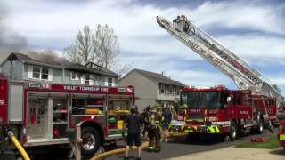 RAW House fire on Rambling Brook Drive in Pickerington OH [upl. by Itaws979]