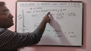 How to calculate Molarity when the analyte is solid [upl. by Norud]