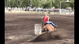 Barrel Race ND04 Finals McHenry County Saddle Club 8192018 [upl. by Leland]