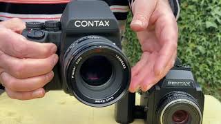 Medium format film camera showdown Contax 645 vs Pentax 645NII bodyshutter comparison [upl. by Aziram672]