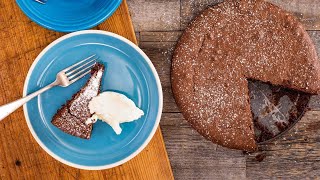 How To Make Torta Caprese Italian Chocolate  Almond Cake by Giada [upl. by Duer]