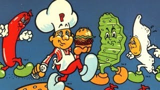 Classic Game Room  BURGERTIME review for IntelliVision [upl. by Annoed]