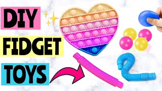 DIY FIDGET TOYS How to make fidgets  DIY Pop it fidget Globbles and more EASY [upl. by Atrice]