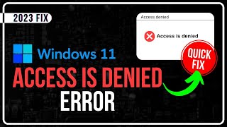 How To Fix “Access Is Denied” Error  Local Drive Is Not Accessible In Windows 11 [upl. by Rramaj]