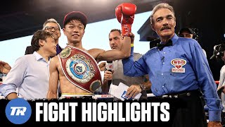 Junto Nakatani Breaks Angel Acosta Nose Retains Title  FIGHT HIGHLIGHTS [upl. by Nnoved753]