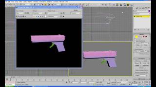 3dsmax 2009 Tutorials  Creating a pistol [upl. by Oramug]