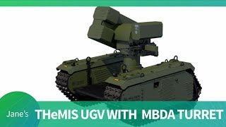 IDEX 2019 Milrem Robotics THeMIS UGV fitted with MBDA IMPACT turret [upl. by Relyuc285]