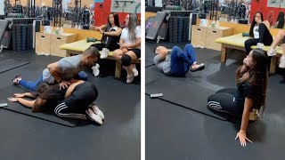 Girl Farts Whilst Stretching With Trainer [upl. by Puritan]