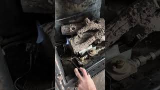 How to light a gas log conversion fireplace [upl. by Gratianna]