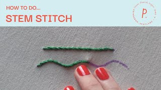 How to Stem Stitch  Embroidery Tutorial for Beginners [upl. by Booze]