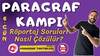 Paragrafta Röportaj Soruları Nasıl Çözülür  TAKTİKLERLE PARAGRAF KAMPI  Deniz Hoca [upl. by Guimond]