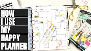 How I Use My Happy Planner Updated Happy Planner Setup [upl. by Larret238]