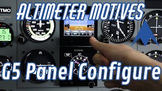 Configuring the Altimeter Motives Dual G5 Instrument Panel for Cessna 172 Flight Simulators [upl. by Irab]