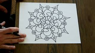 How to draw a Mandala freehand [upl. by Tabber]