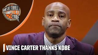 Vince Carter thanks Kobe Bryant during his Hall of Fame speech ❤️  NBA on ESPN [upl. by Castra]