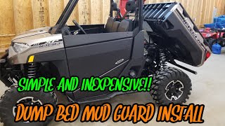 2018 Polaris Ranger XP 1000 Dump Bed Mud Guard Install [upl. by Airemaj306]