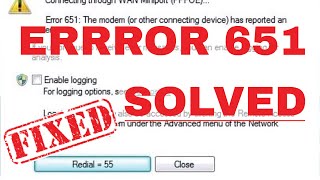 How to Fix Error 651 in Windows and Broadband Connection [upl. by Ifok378]