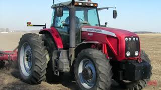 MASSEY FERGUSON 8480 Tractor Working on Fall Tillage [upl. by Nonnair]