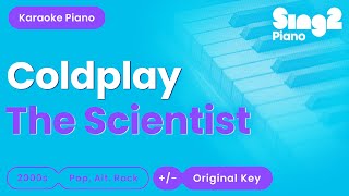 Coldplay  The Scientist Piano Karaoke with Visualiser [upl. by Anrahs]