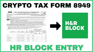 How To Fill Out Crypto Tax Form 8949 in HR Block Tax Software 2021 [upl. by Doralin253]