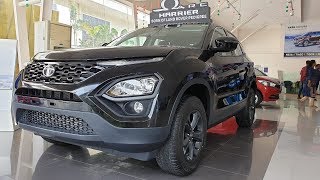 Tata Harrier Dark Edition  Full Black  ExteriorInteriorampEngine Bay Walkaround in 4K 60FPS [upl. by Llireva]