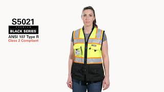 ML Kishigo Premium Black Series Womens Heavy Duty Surveyors Vest  White Cap® [upl. by Leland]