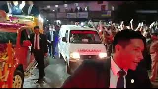 Ambulance given way during PM Modis roadshow in Ahmedabad [upl. by Lowndes]