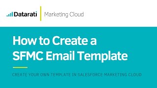 SFMC How to Create an Email Template in Salesforce Marketing Cloud [upl. by Nehtanoj701]