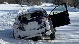 【まもなく100万回再生！】雪道はSUBARU！Ｘmodeスゴイ？ DEEP SnowにしてTRCカット。自力脱出できるか？ [upl. by Attenra]