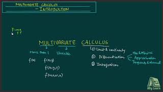 1 Multivariate Calculus  Introduction [upl. by Trevah]