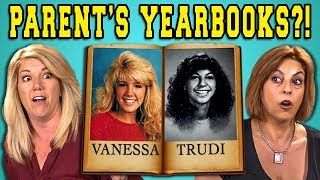 TEENS REACT TO THEIR PARENTS YEARBOOKS [upl. by Enilreug]