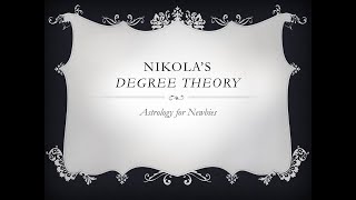 Nikola Stojanovics Degree Theory in Astrology Reading [upl. by Handy]