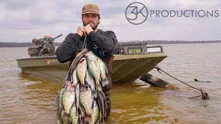 Wading for Mississippi Crappie  Low Water and Big Fish [upl. by Lebezej]