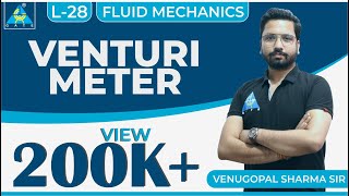 Fluid Mechanics  Module 4  Venturi Meter Lecture 28 [upl. by Aidnyl]