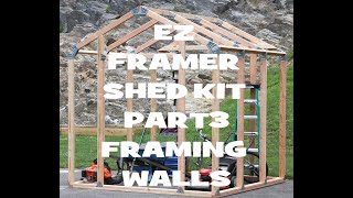 Ez Framer Shed Kit Part 5 Primed Engineered Exterior Wall Paneling Installation [upl. by Eenar]