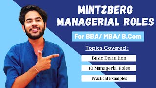 Mintzberg 10 Managerial Roles in Hindi  Explained in Detail for BBA  MBA [upl. by Utta618]