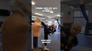 SPINNING BACK HEEL KICK TUTORIAL HARUKA SAKURA WINDBREAKER shorts martialarts taekwondo viral [upl. by Koral77]