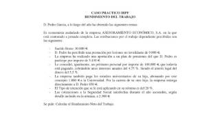 Lec001 Práctica Rendimientos del Trabajo IRPF umh1429sp 201516 [upl. by Airamzul]