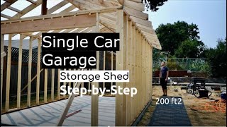 Build a Single Car GarageLarge Storage  StepbyStep [upl. by Yung]