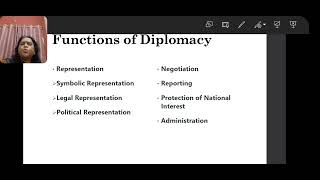 Functions and Types of Diplomacy By Dr Kaveri Swami [upl. by Lussier440]