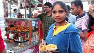 Hyderabad Street Food Spicy Punugulu  Mirchi Bajji  Punganalu  Evening Snacks [upl. by Retsek]