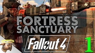 FORTRESS SANCTUARY  Huge realistic Fallout 4 settlement tour amp battle  RangerDave [upl. by Tina]