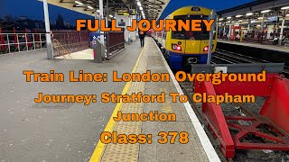 Full Journey on the London Overground from Stratford to Clapham Junction [upl. by Kadner]