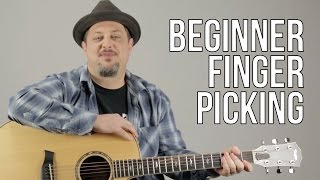 Beginner Fingerpicking Guitar Lesson  How to play Fingerstyle Guitar For a Beginner [upl. by Sosthina]