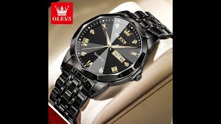 OLEVS 9931 Black Gents Watch  Easy Shopping Zone  Bangla Watch Tutorial [upl. by Jolyn]