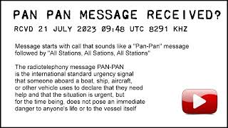 PAN PAN urgent maritime message [upl. by Epperson]